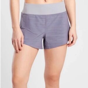 Athleta Run With It Textured 3.5 In Short Tempest Violet  Size Large